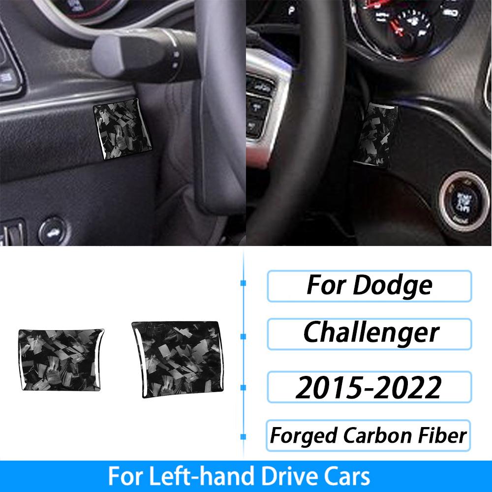 For Dodge Challenger 2015-2022 Forged Carbon Fiber Dashboard Speedometer Panel Decorative Cover Car Interior Accessories Sticker