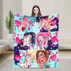 Super Soft Blanket Picnic Kawaii Chibi LUKA Hot Anime ALIEN STAGE Throw Blanket  Flannel Bedspread For Bedroom Sofa Bed Cover
