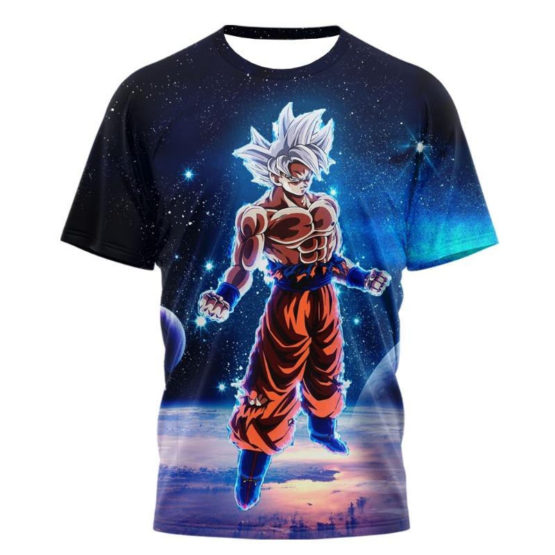 Летняя мода 2026 Новая Dragon Ball Сунь Укун 3D-печать Быстросохнущая Дышащая Мужская Повседневная Спортивная