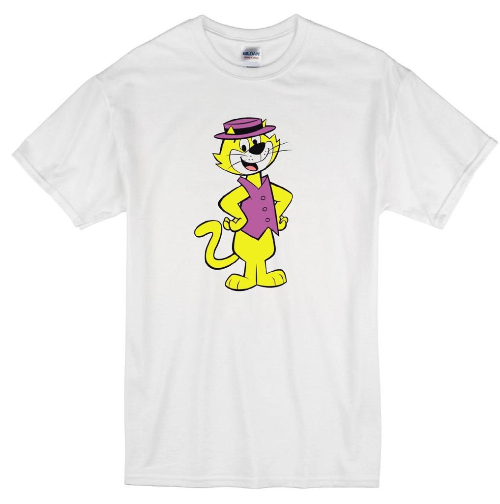 TOP CAT RETRO TV CARTOON FELINE ANIMATION CLASSIC 60'S WHITE T-shirt