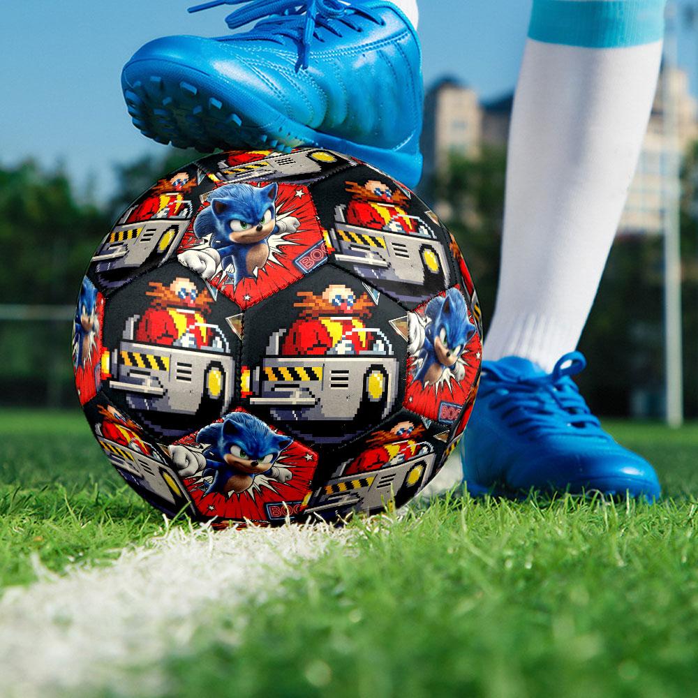 1pc Sonic the Hedgehog Soccer Ball Size 5 Indoor Soccer Ball Fashion Colorful Backyard Game - Great For Sports Fans Gift HE41