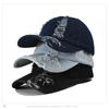 Women's Washed Denim Ripped Baseball Cap for Sun Protection