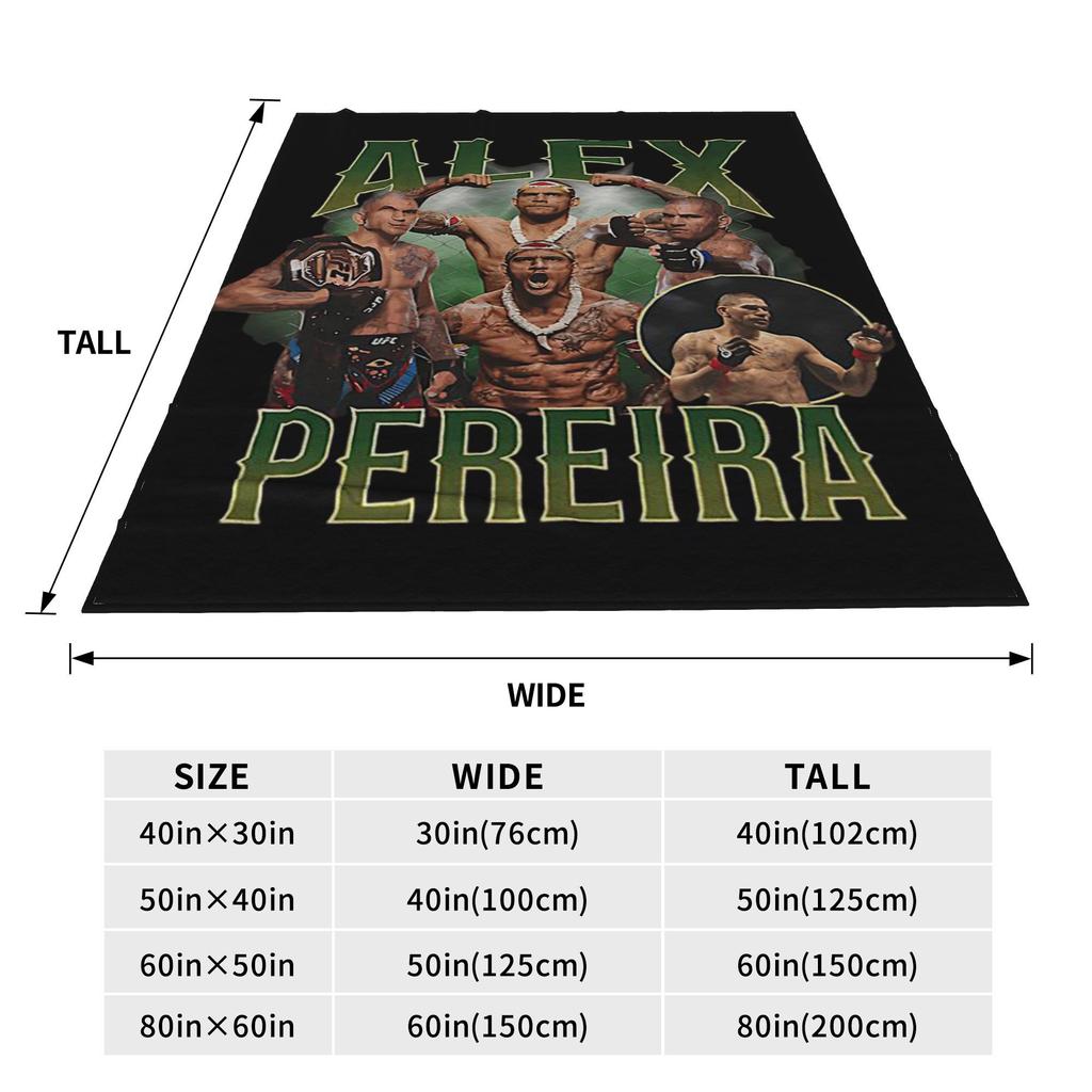 Фланелевое одеяло Alex Pereira Bootleg Fighter Бокс Теплое Плюшевые одеяла Мягкое постельное белье для кровати Гостиной Дома Путешествий Дивана