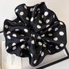 Ruffle High Elastic Hair Bands Girls French Vintage Elegant Hairbands Ribbon Hair Ties Women Girls Cute Hair Styling Accessories