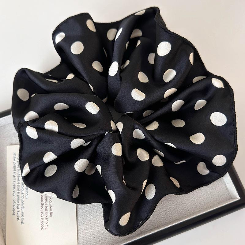 Ruffle High Elastic Hair Bands Girls French Vintage Elegant Hairbands Ribbon Hair Ties Women Girls Cute Hair Styling Accessories