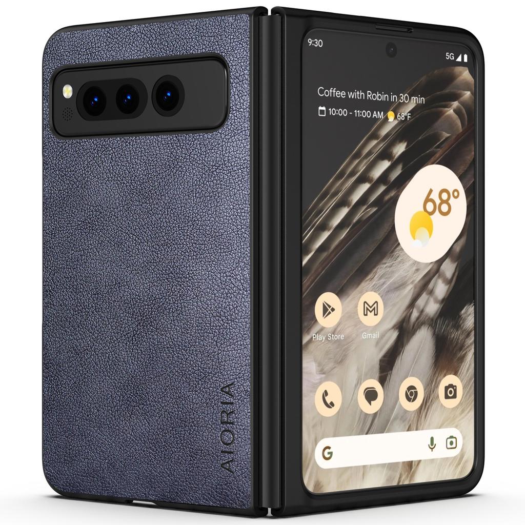 Чехол из ПУ-кожи для Google Pixel Fold 5G, просто в деловом стиле, жесткий ПК с ПУ, 2-в-1
