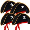 2Pcs/Set Pirate Hat And Pirate Skull Eye Patches Halloween Cosplay Captain Cap Headband For Adult Kids Birthday Party Decor Prop