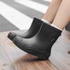 Fashion Rain Shoes Women's Short Non-slip Comfortable Student Water Shoes Waterproof Overshoes Water Boots Work Rubber Shoes