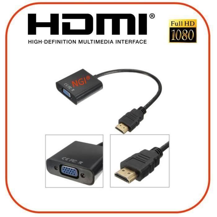 1080P HDMI Mâle Vers VGA Femelle Video Convertisseur Adaptateur