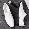 Summer Men Office Formal Shoes Slip On Loafers White Moccasins Male Wedding New Vintage Genuine Leather Luxe Mens Slip On Shoes