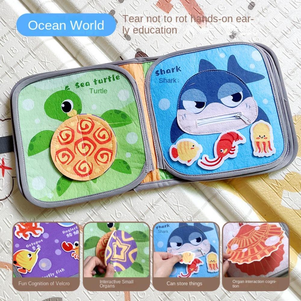 Stereoscopic Montessori Felt Cloth Book Felt Cloth Early Learning Educational Book  2-3 Years