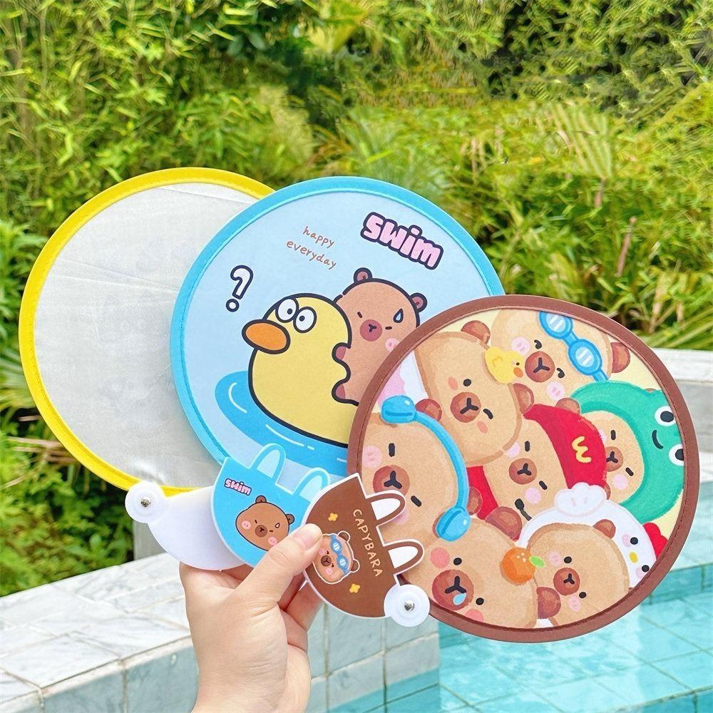 Мультяшный складной групповой вентилятор Портативный мини-круглый вентилятор Новый ручной вентилятор