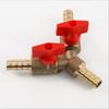 Brass Y 3 Way Shut Off Ball Valve with 8mm 10mm Hose Barb Connector for Water Air Control System Leakproof Design