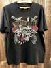 Винтажная черная футболка с коротким рукавом для мирового турне Guns N' Roses KV37170 Унисекс