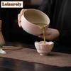 2pc/lset Gradient Pink Green Matcha Bowl Tea Whisk Stand Set Japanese Kung Fu Accessories Song Dynasty Ceremony Utensils Whisk