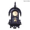 1/12 Dollhouse Vintage Simulation Wall Clock Model Living Room Clock Decor Home Micro Scene Accessories
