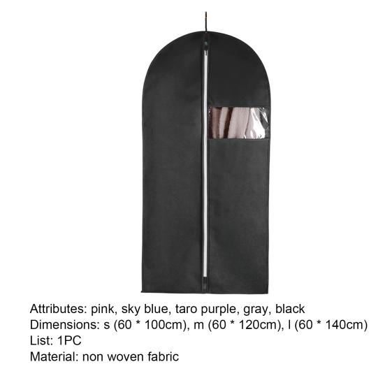 Cloth Overcoat Dust-proof Reusable Non Woven Fabric Visible Window Clothing Hanging Bag for Home