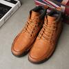 Мужские повседневные туфли из натуральной кожи в стиле ретро, зимние и бархатные ботильоны, мужские ботинки на весну/осень