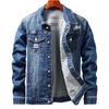 Mens Denim Jacket Classic Western Style Casual Slim Fit Ripped Jeans Coat for Men Oversized Jean Jackets