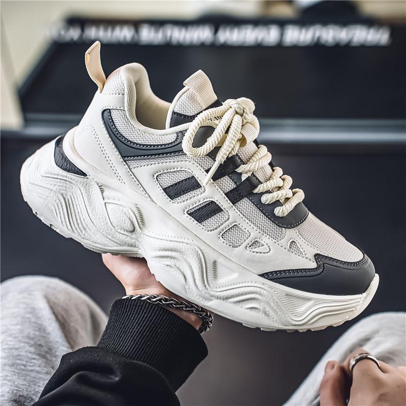 Интернет знаменитости популярная мужская обувь зимняя молодежная сетчатая кроссовки для бега мальчиков модный бренд Дарт Вейдер платформа папы обувь