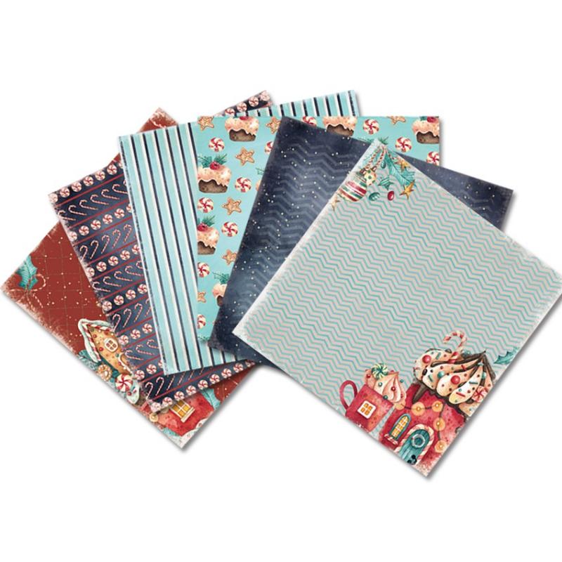 24 листа рождественской темы, крафт-бумага, подушечки для резки, художественный фон, оригами, скрапбукинг, изготовление карт