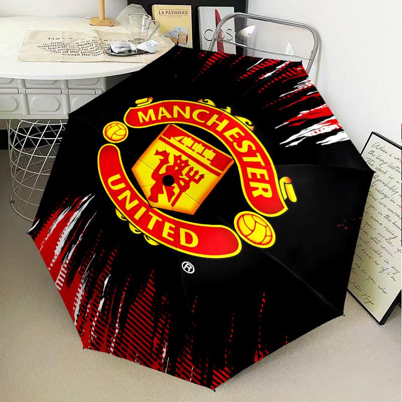 Manchester United Stadium Umbrella Folding umbrella, automatic umbrella 8-Frame for Travel, camping Use Gift for Halloween Christmas