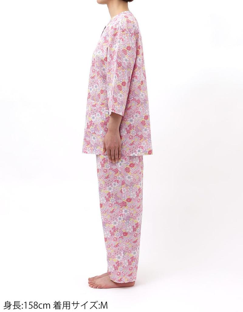 Wacoal RELAX SLEEP Long Cotton PI & Pajamas, 3/4 Sleeves, Pants, 100% (CDT200 M)