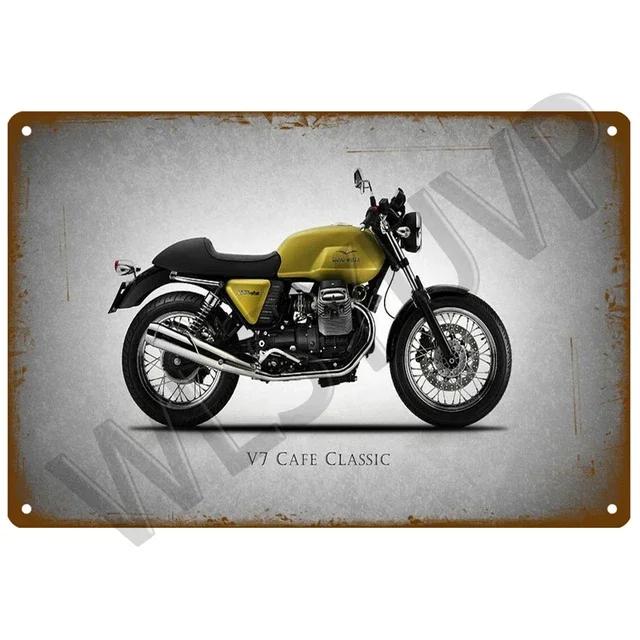 Moto Guzzi старик Винтажный Оловянный Знак Шэбби Шик Металлическая Настенная Декорация Ретро Бар Декорация античный Металлический Постер