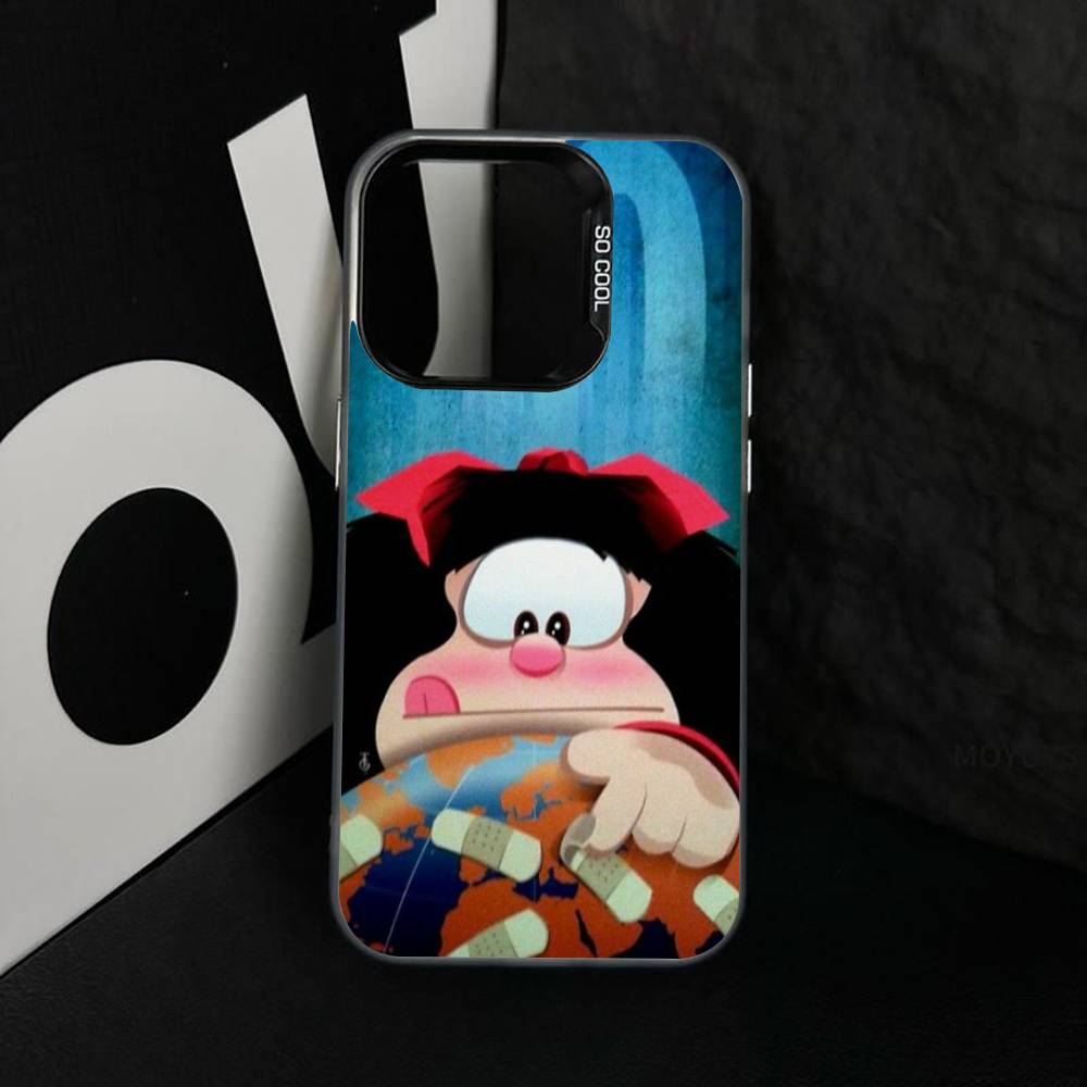 Hot Mafalda Cover For iPhone 17Air 16 15 14 13 12 11 Pro Max X XS XR Plus Colorful Silver Phone case