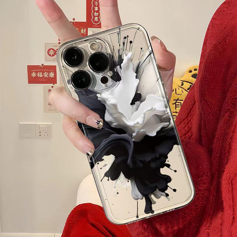 Арт-чехол с разбрызгиванием чернил подходит для мобильного телефона iphone11promax, простой, утолщенный и прозрачный Apple 11 противоударный 11/11.