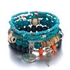 Hot Selling Bracelets, Colorful Bohemian Ethnic Style Women's Multi-layer Elastic Rice Bead Bracelets, the Best Gift