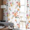 Summer Flowers Plants Green Leaves Watercolor Tulle Voile Curtains for Bedroom Living Room Window Curtain Sheer Organza Drapes