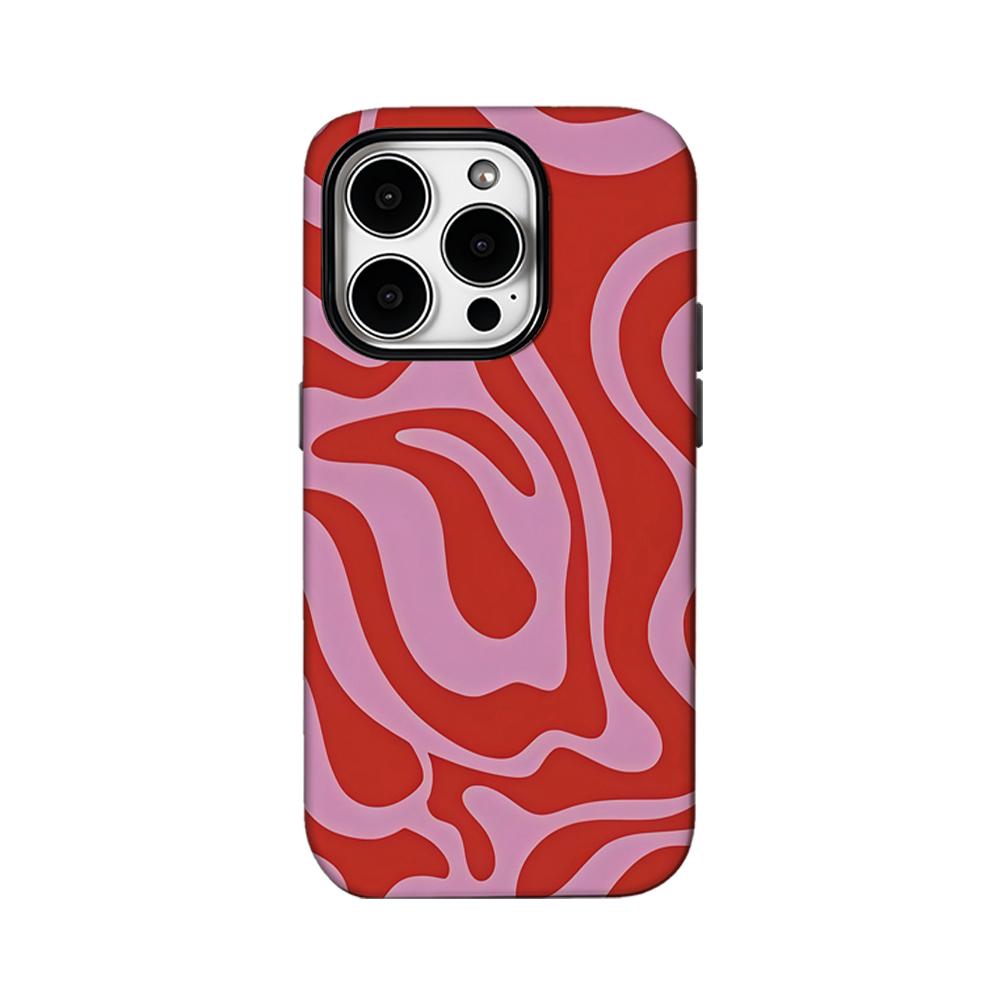 Красный чехол для телефона с брызгами воды для IPhone 16 15 14 13 12 11 X XS XR XSMAX 7 8 Pro Max Plus Двухслойная задняя крышка