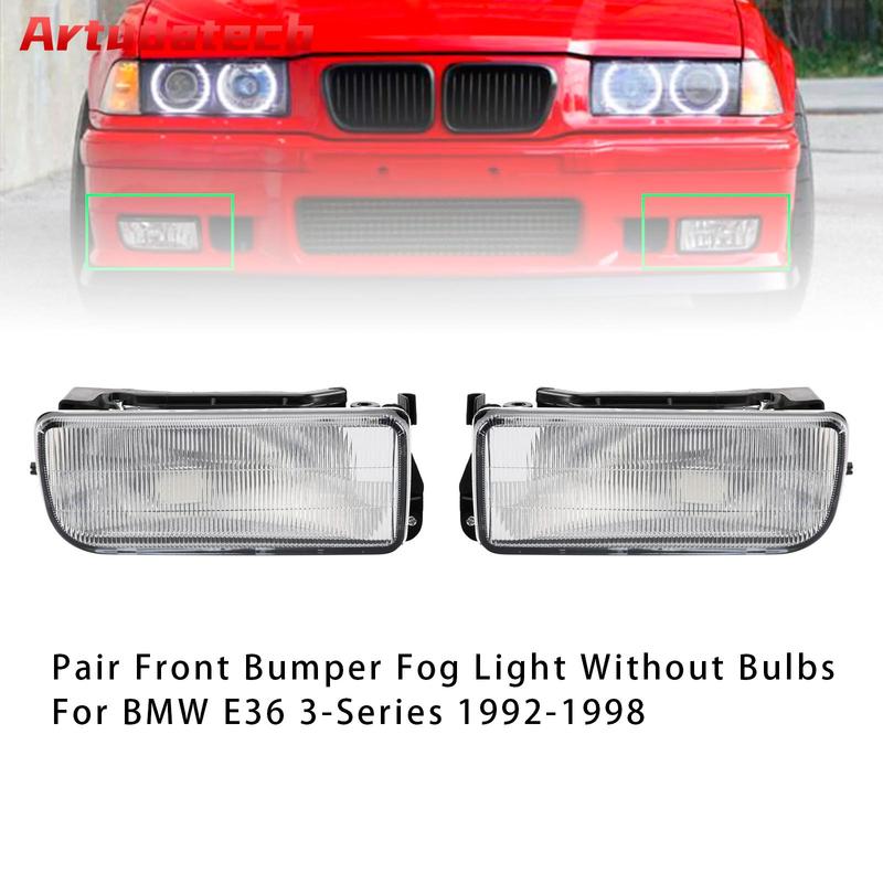 Artudatech Pair Front Bumper Fog Light Without Bulbs For BMW E36 3-Series 1992-1998 Car Accessories