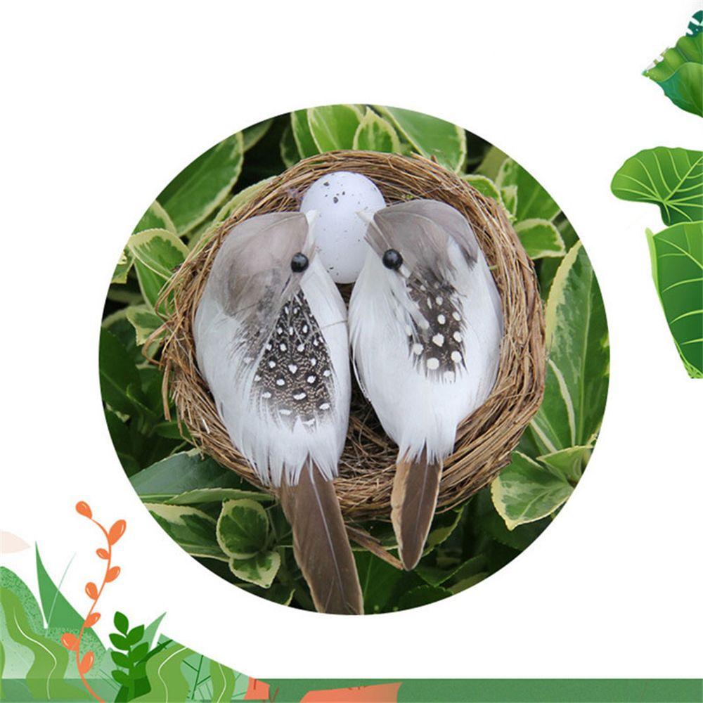 Home House Decoration Handmade Craft Artificial Craft Birds Birds Egg Bird Nest Realistic Feathered
