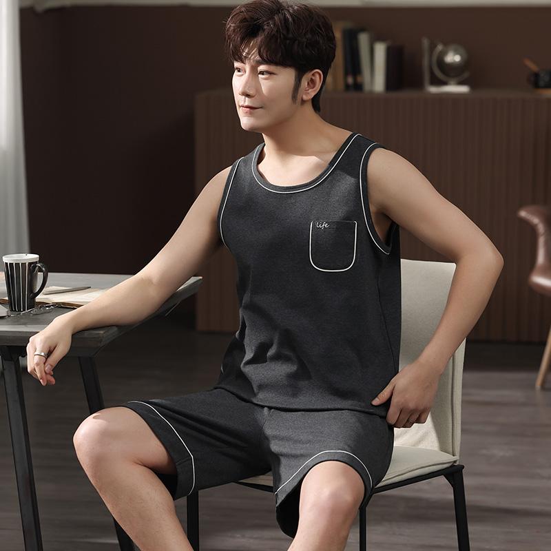 Мужская модальная классная пижама комплект летняя с круглым воротником шорты модальная ночная рубашка модная джентльменская элегантная пижама