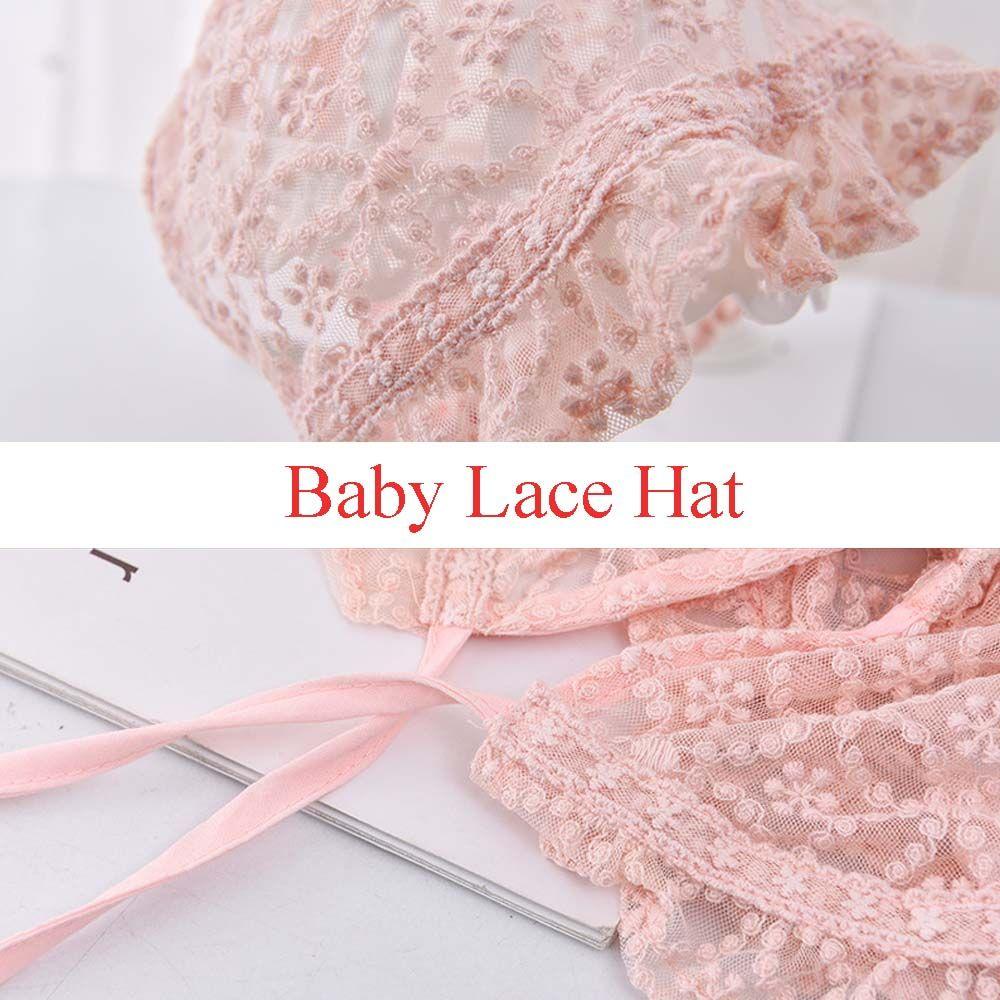 Summer Girl Lace Photography Props Baby Hat Infant Bonnet Sun Caps Cotton