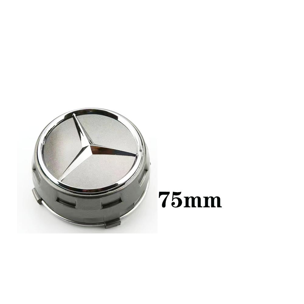 AABIF1 Car Wheel Center Cap Hub Covers Badge 4Pcs 75mm For Mercedes Benz AMG B/C/E/S Class C43 C63 E43 E53 E63 GLC GLK CLA Accessories