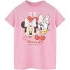 Disney Womens/Ladies Minnie Mouse & Daisy Cherry Cotton Boyfriend T-Shirt