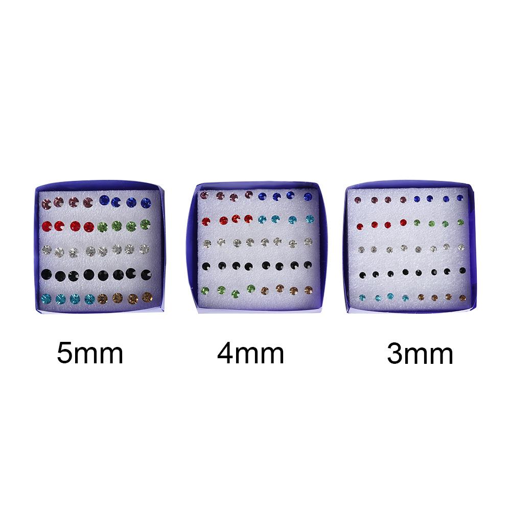 Пары/40 шт., оптовая продажа, серьги с кристаллами, гипоаллергенные ювелирные изделия, красочные серьги-гвоздики со стразами и кристаллами