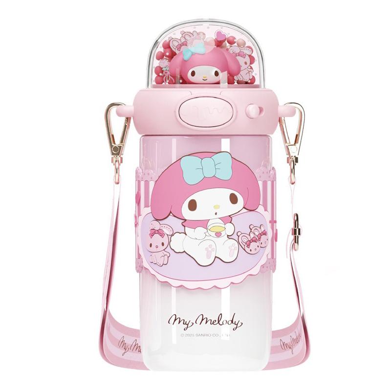 X&W Sanrio Термокружка с трубочкой Мультяшная Куроми Бутылка для питьевой воды Вакуумные фляги из нержавеющей стали с 3D креативной крышкой Подарки для детей