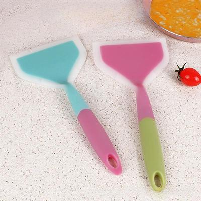 Прозрачный двухцветный силиконовый шпатель Тамагояки