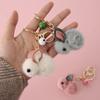 Cute Cartoon Plush Pendant Keychain Teddy Dog Car Pendant Handmade Wool Felt Jewelry Key Chain Rabbit Pendant Creative Gift