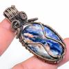 Sodalite Handmade Copper Wire Wrap Jewelry Pendant 2.48" N5Y41