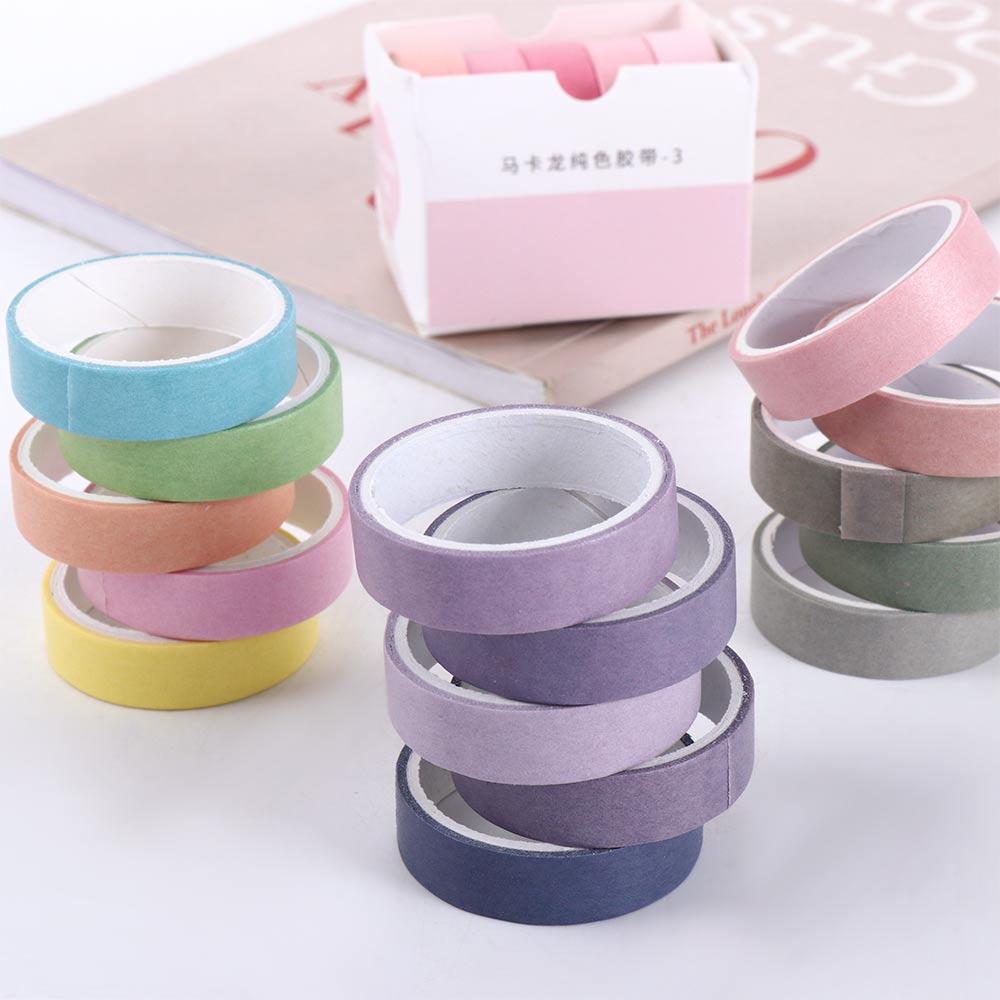Solid Color Students Stationery Masking Tape Decorative Tape Tape Set Scrapbooking Adhesive Tape