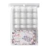 Shinkohanger Bead Case, 24 Compartments, Clear, Made In Japan, Transparent Organizer Box, Storage Case with Dividers, Craft Supplies, DIY Tray, Nail A