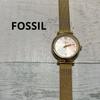 Б/у часы FOSSIL Золотого цвета Женские кварцевые часы с коробкой
