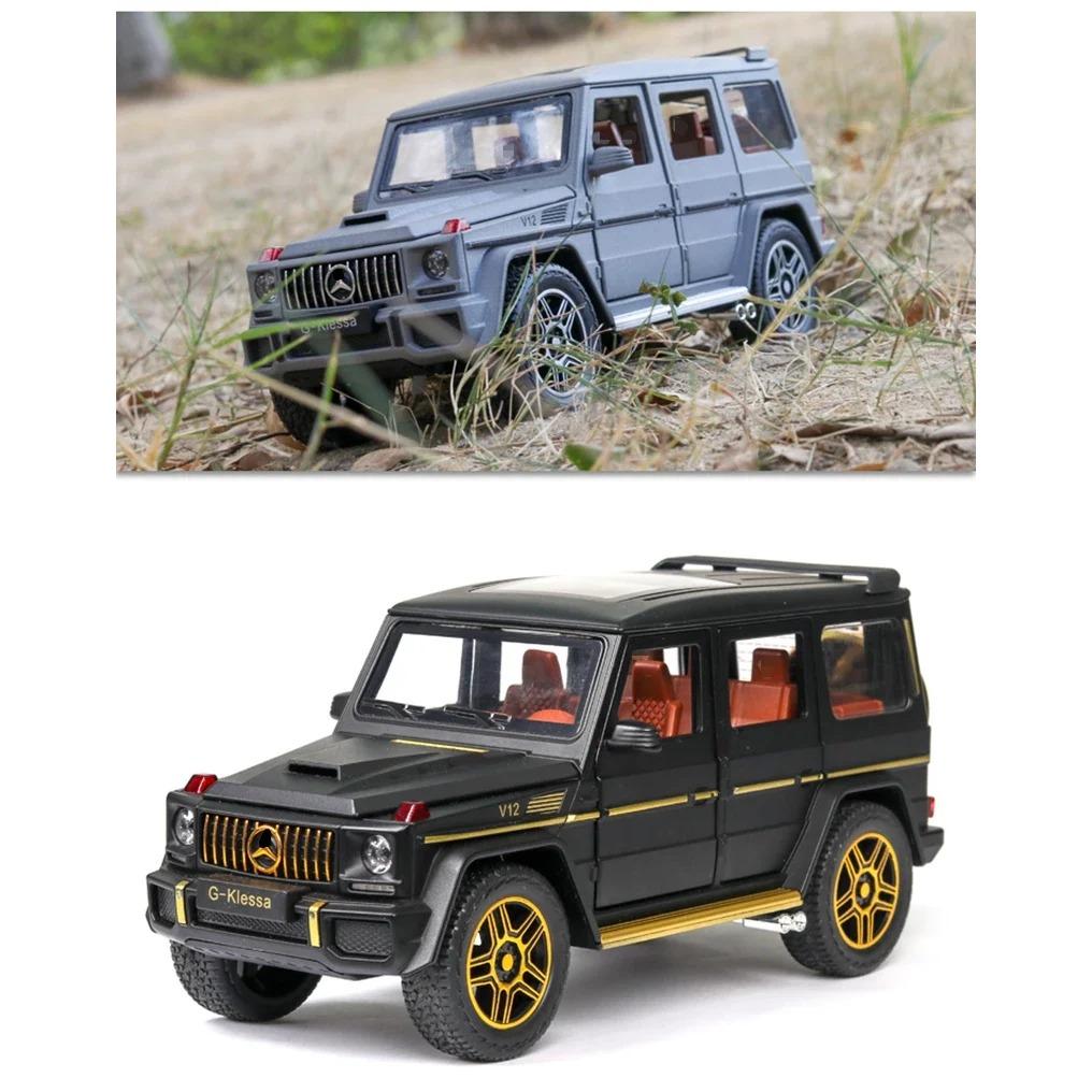 1/24 Benz G63 SUV литая модель автомобиля из литого металла и игрушечная модель внедорожника для моделирования звука и света коллекционная игрушка в подарок