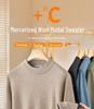 Men's High-End Mercerized Wool Modal Half-Turtleneck Sweater - Warm Mid-Neck Knit for Autumn/Winter
