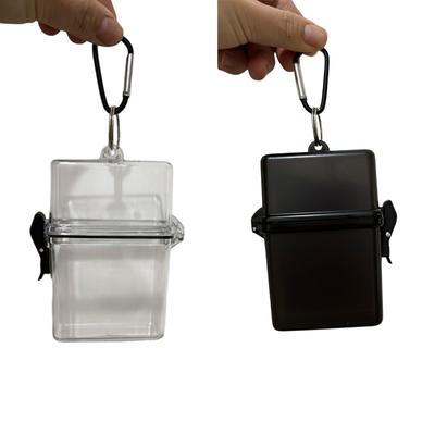 Прозрачный ящик для хранения Держатель для карточек Pocard с карабином Водонепроницаемый чехол для карточек Уличный Квадратный Пылезащитный Ящик Ящик для хранения Po